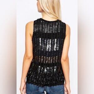 French Connection gilet vest Siberian Sequin
